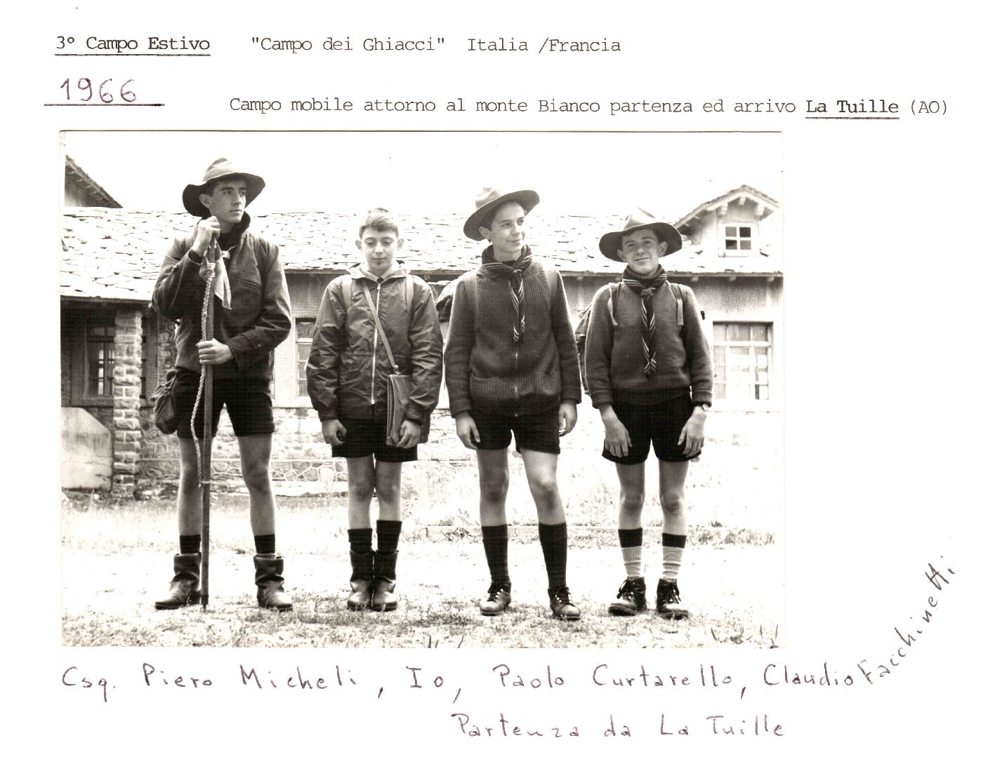 Campo estivo dei Ghiacci, 1966.